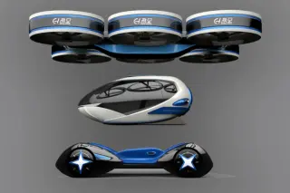 Cool Black Technology Flying Car V9 · 来源页主图